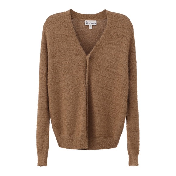 No Boundaries Mens Fuzzy Relaxed Long Sleeve Cardigan Sweater Brown Clay Size M - Picture 5 of 7